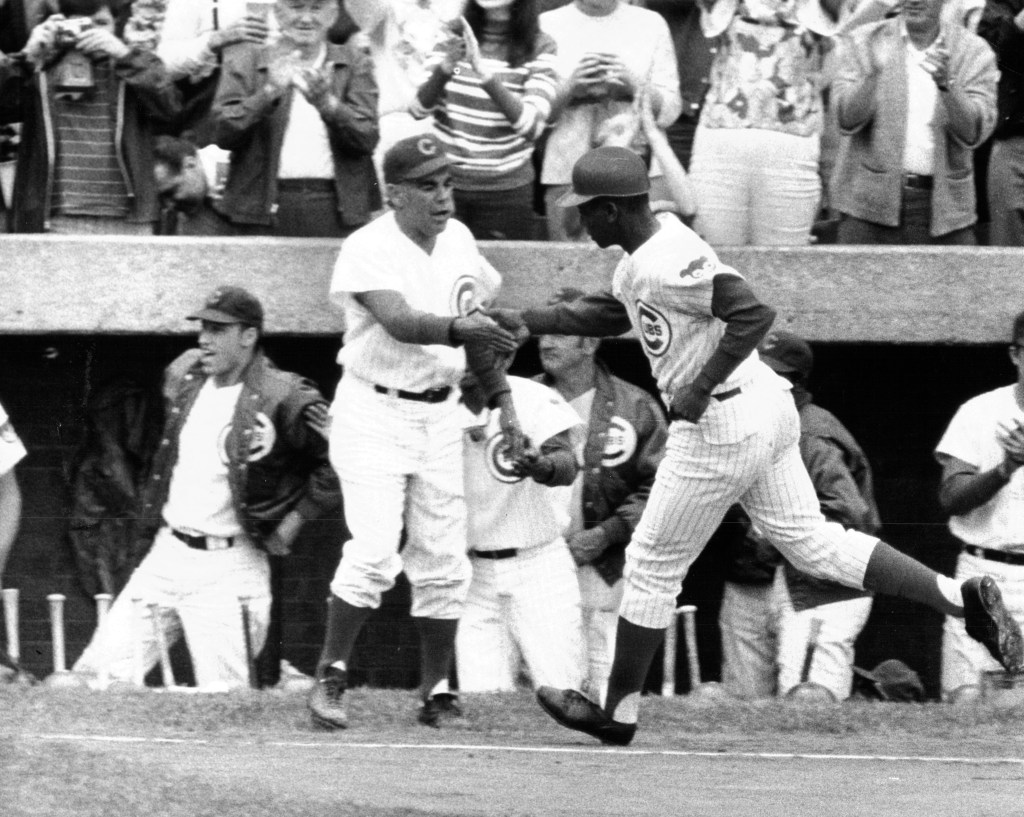 'Mr. Cub' Ernie Banks hits his 500th home run
