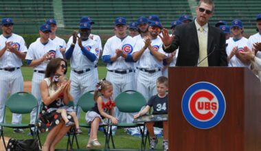 Cubs pitcher Kerry Wood retires after striking out one batter at Wrigley Field