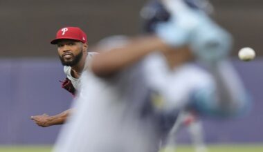 Philadelphia pitcher Cristopher Sánchez delivers a pitch to the Tampa Bay Rays during the first inning of Wednesday night's game.