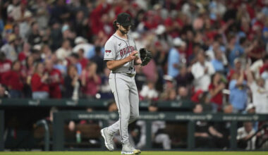 Arizona Diamondbacks starting pitcher Zac Gallen...