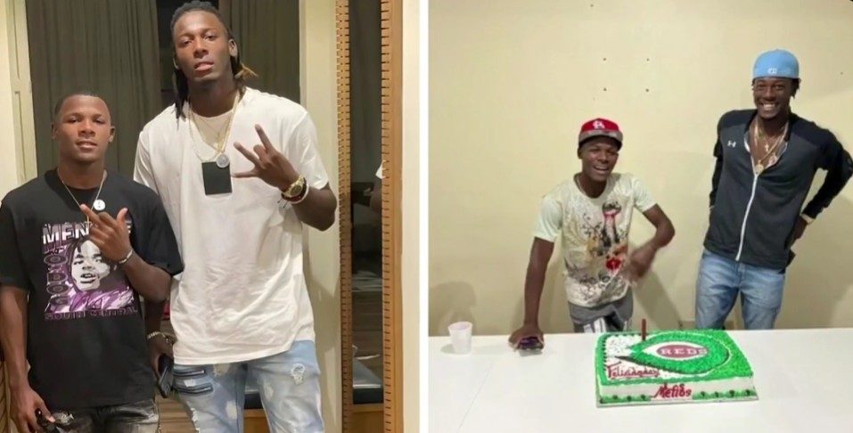 Broadcast shows funny photo of Elly De La Cruz, his twin brother