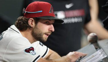 Pitcher Zac Gallen #23 of the Arizona Diamondbacks...