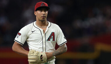 Relief pitcher Justin Martinez #63 of the Arizona Diamondbacks...