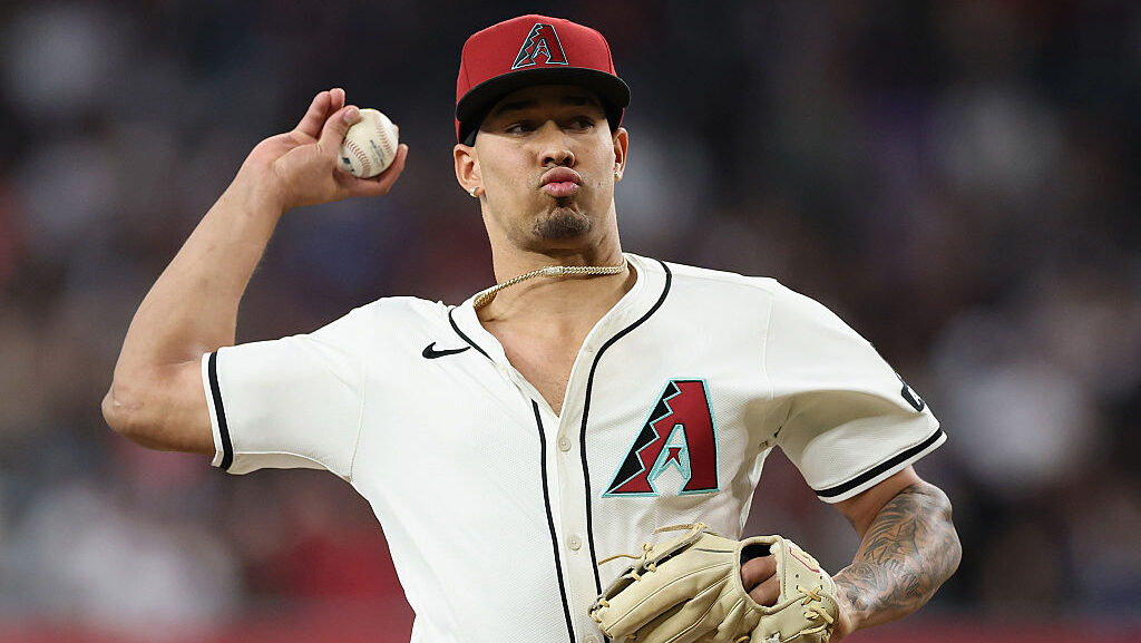 Relief pitcher Justin Martinez #63 of the Arizona Diamondbacks...