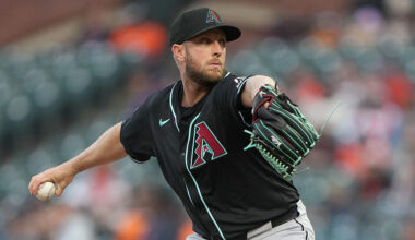 Merrill Kelly #29 of the Arizona Diamondbacks...