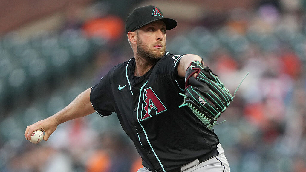 Merrill Kelly #29 of the Arizona Diamondbacks...