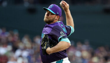 Starter Corbin Burnes #39 of the Arizona Diamondbacks...