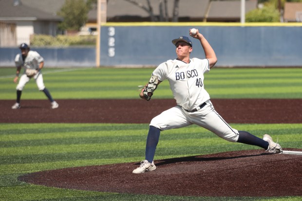 St. John Bosco senior left-hander Trevor Heishman started the game...