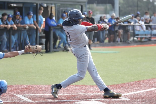 La Salle junior Drew Ward bats in the fifth inning...