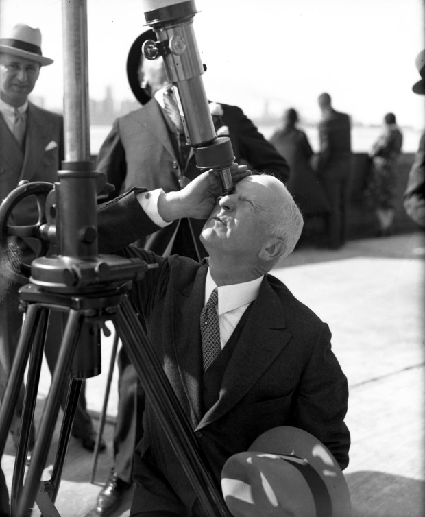 Chicago businessman Max Adler, who funded the Adler Planetarium, circa...
