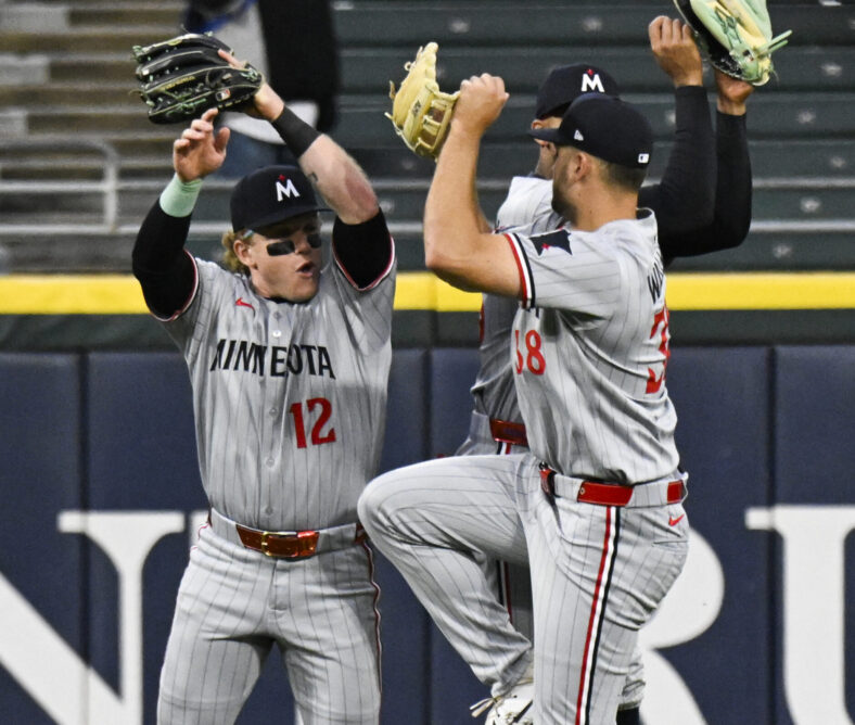 Matt Wallner, Byron Buxton, Harrison Bader - Minnesota Twins