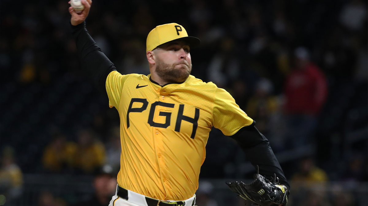 Pittsburgh Pirates relief pitcher David Bednar (51) pitches against the Milwaukee Brewers during the ninth inning at PNC Park.