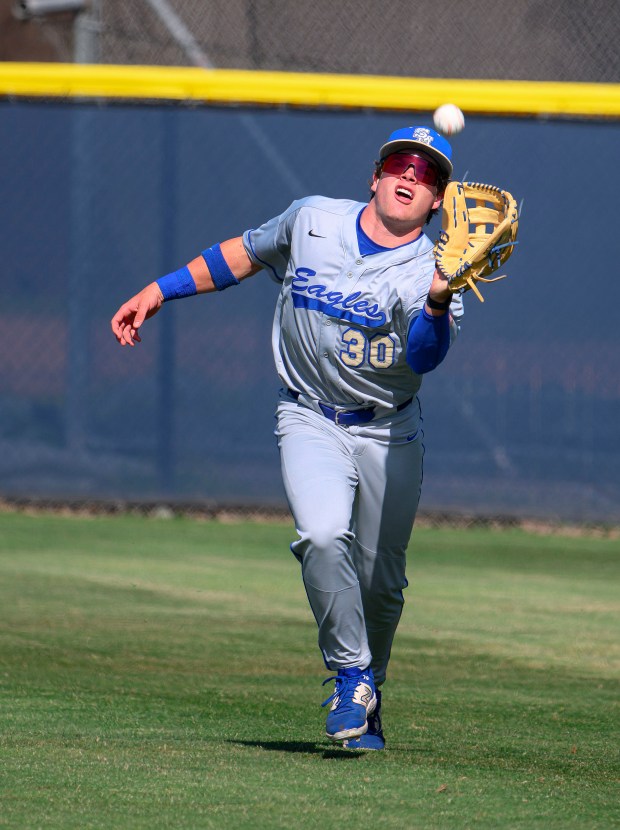 Santa Margarita’s Chase Marlow moves in to catch a fly...