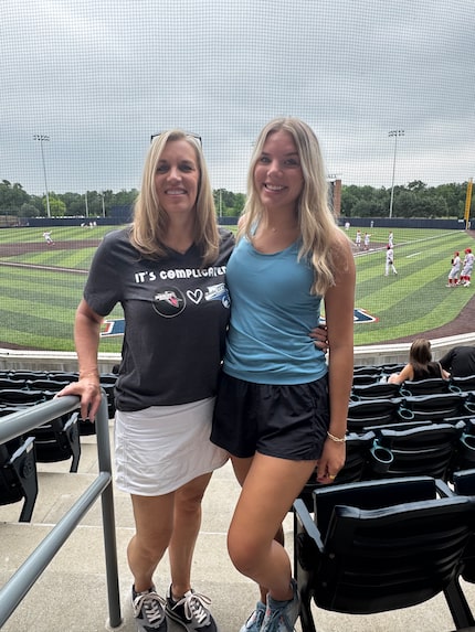 Samantha Killian and her daughter, Lexi, attended the Flower Mound Marcus vs. Trophy Club...