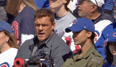 Stars of 'Reacher' seen filming at Cubs game