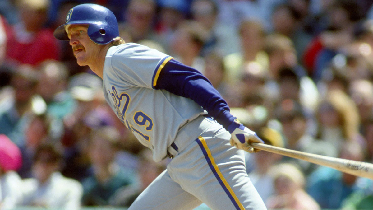 Robin Yount of the Milwaukee Brewers in action against the Boston Red Sox at Fenway Park.