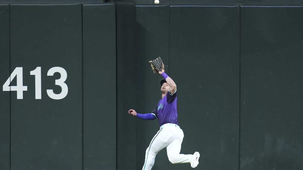 Arizona Diamondbacks center fielder Tim Tawa...