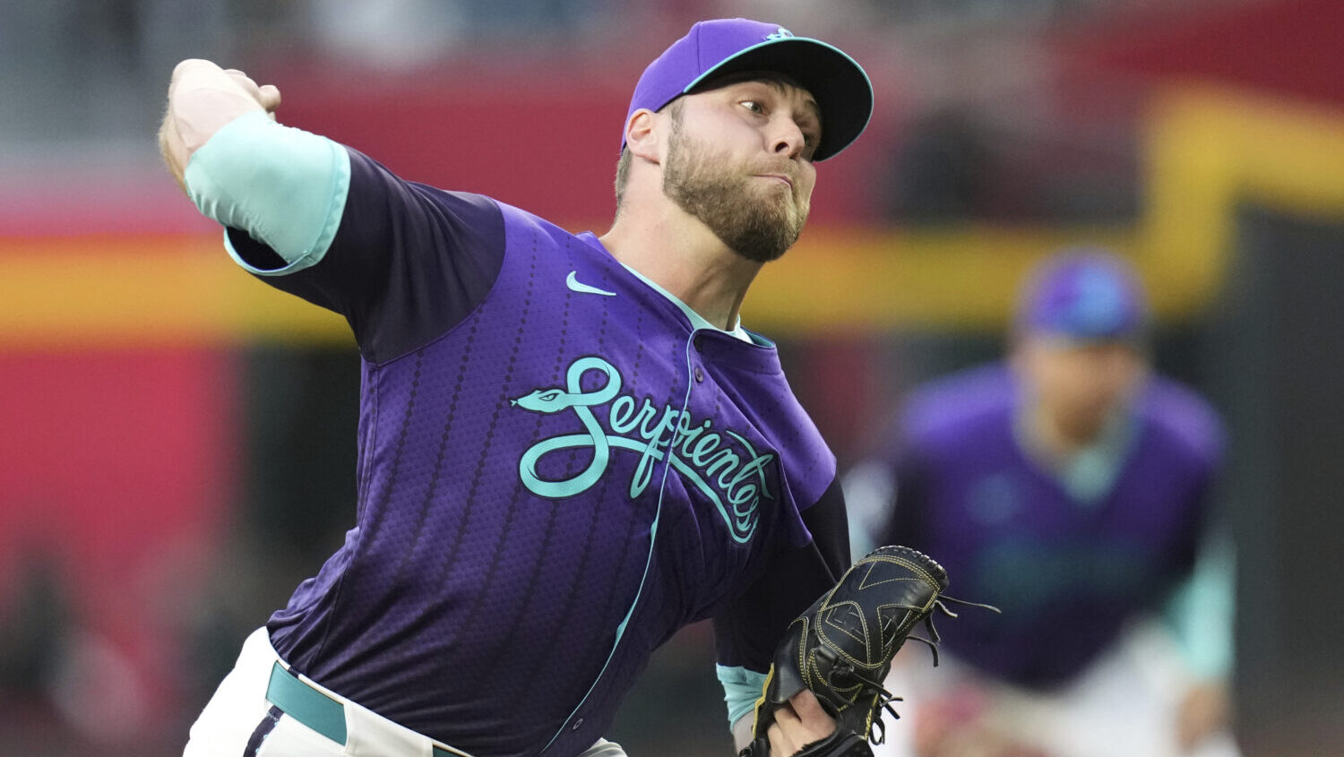 Arizona Diamondbacks starting pitcher Corbin Burnes...
