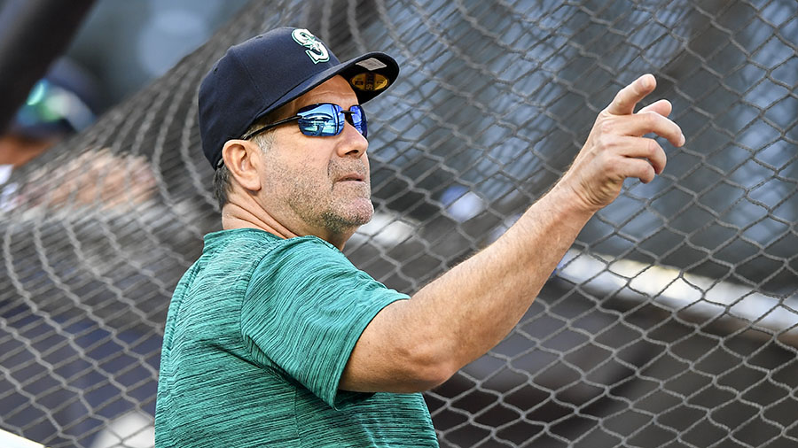 Seattle Mariners hitting coach Edgar Martinez...