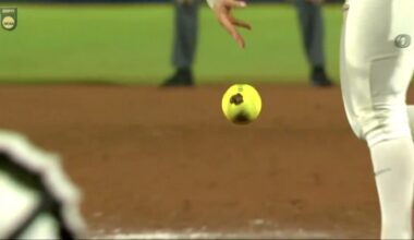 ESPN catches softball pitcher firing clump of dirt into catcher's eye