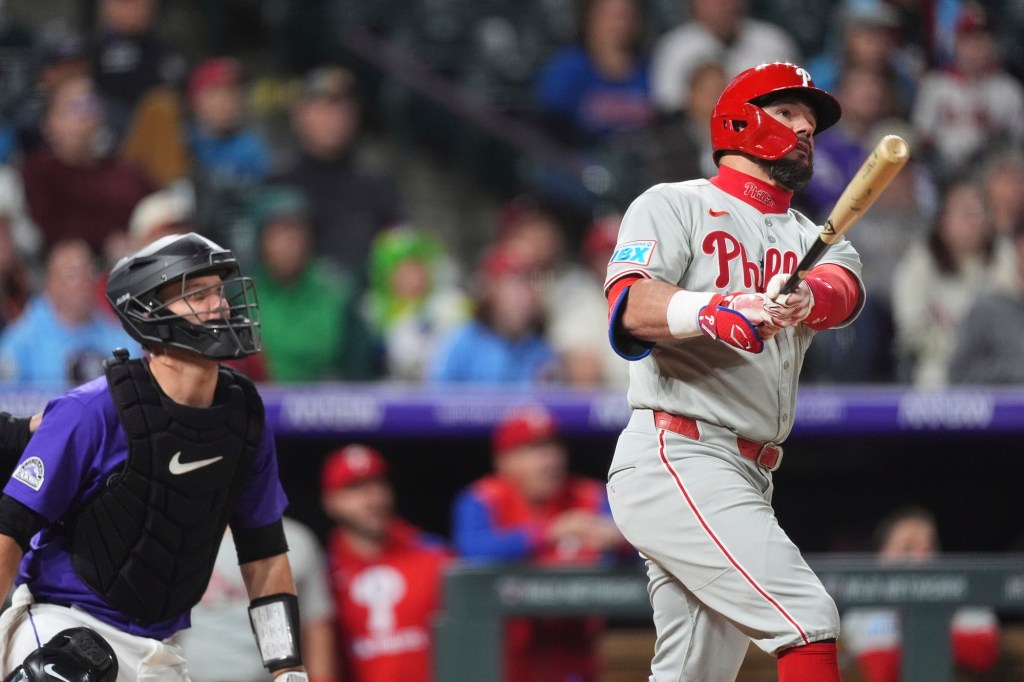 Schwarber hits 300th HR; Phillies blast Rockies to move into 1st