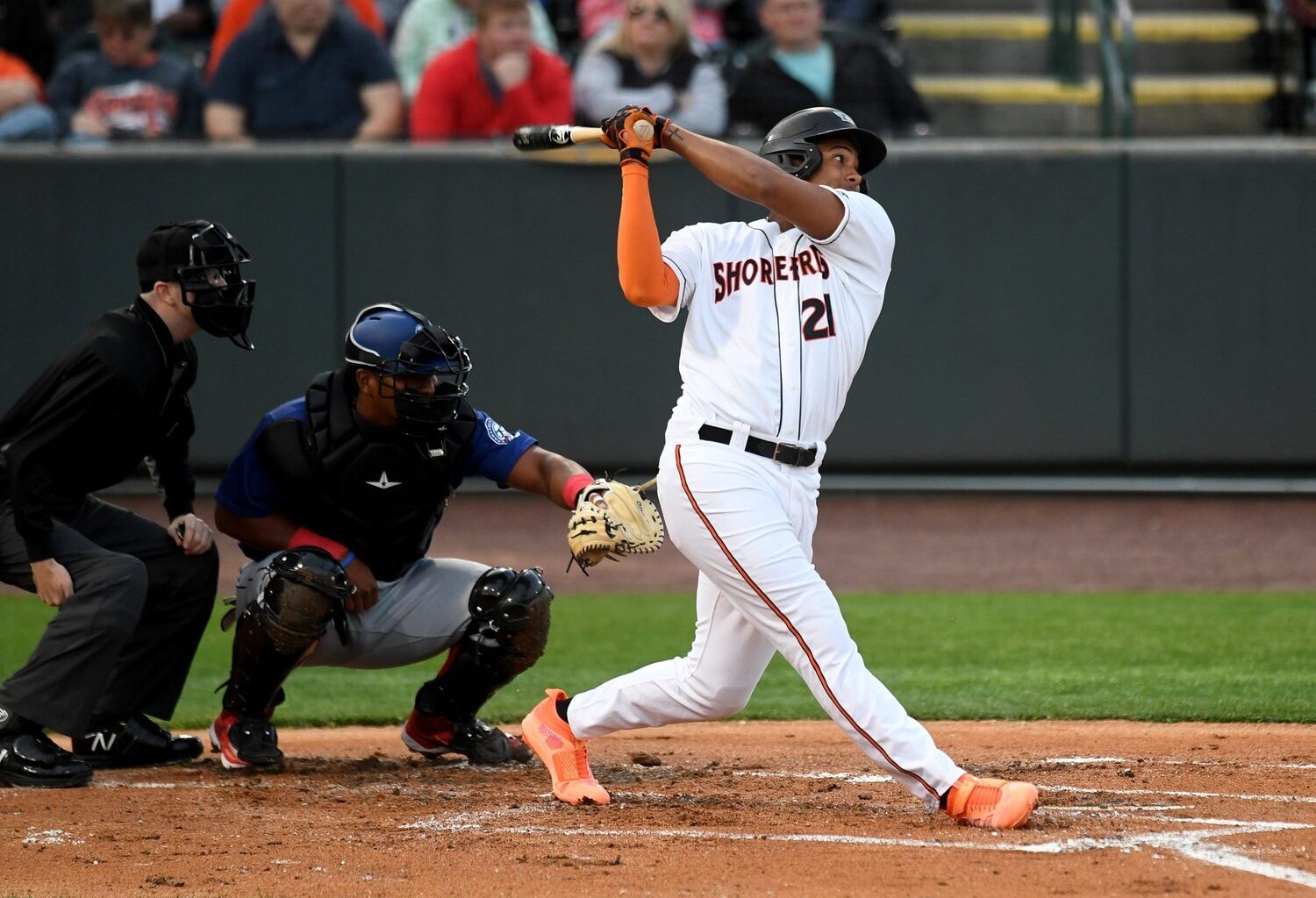 Orioles prospects Samuel Basallo (pictured) and Creed Willems are both flourishing in the minor leagues.