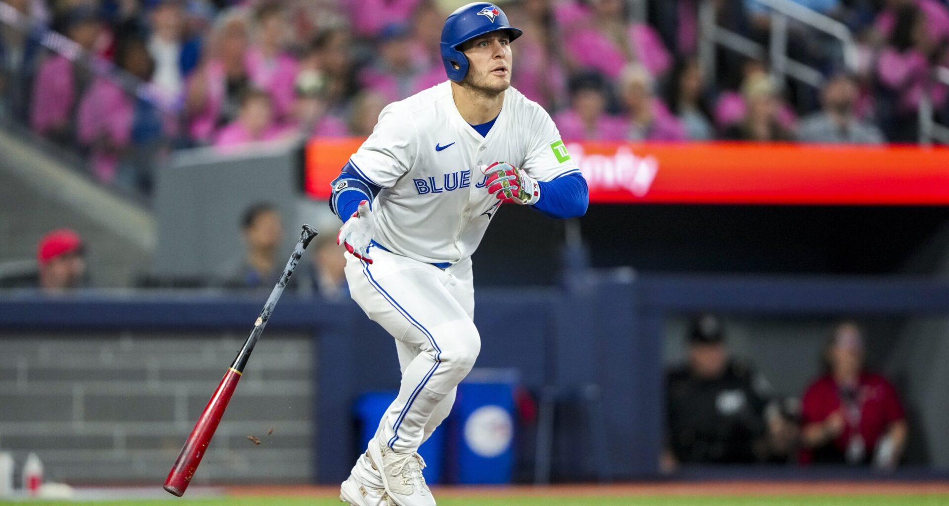 Daulton Varsho, generally known for his glove, is making a sizable impact on offense for the Blue Jays so far this season.