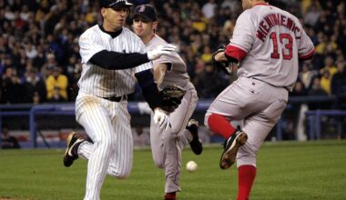 Alex Rodriguez slapping the ball out of Bronson Arroyo's glove was just one of the many memorable moments from the 2004 ALCS.