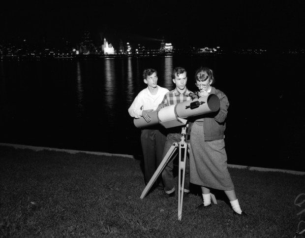 James Caplan, 14, Fred Davis, 16, and Mary Lou Carlson,...