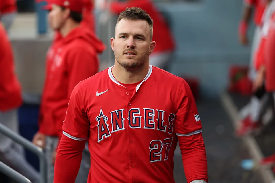 Los Angeles Angels outfielder Mike Trout (27)© Kiyoshi Mio-Imagn Images