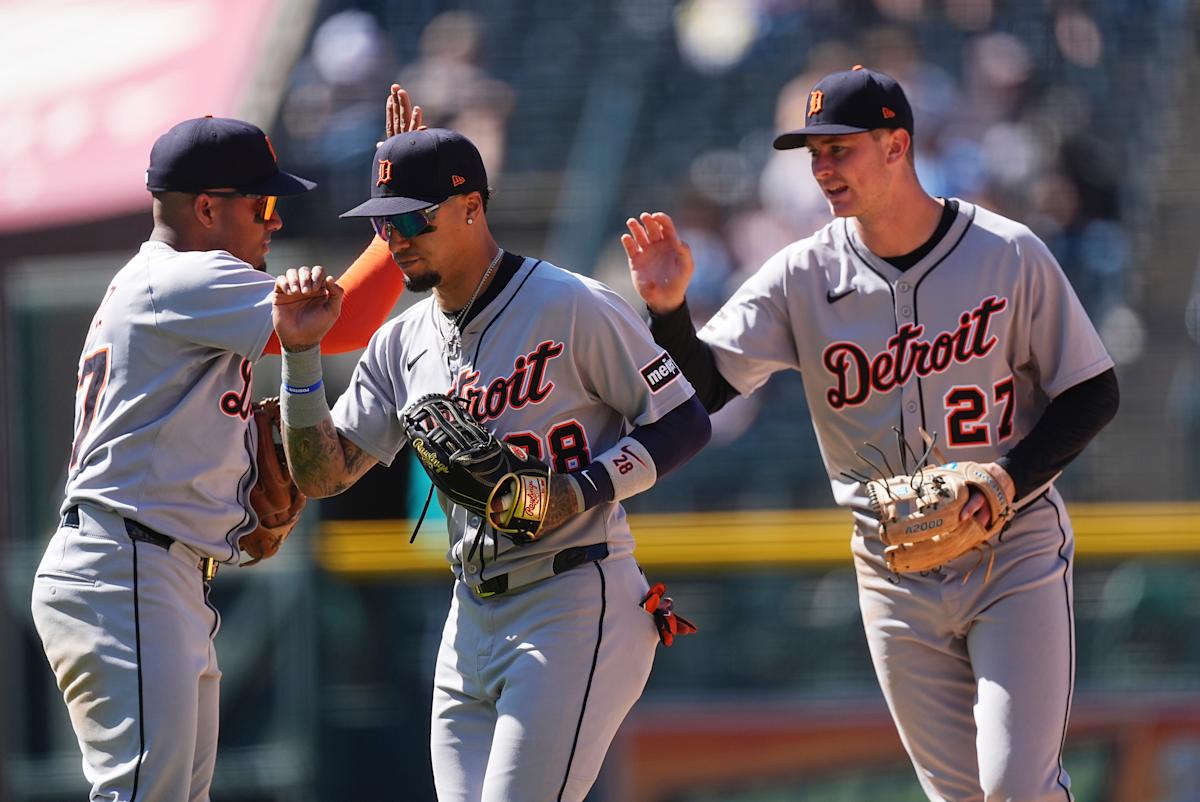 Mize and Torkelson spark Tigers to 10-2 romp over Rockies in 1st game of doubleheader