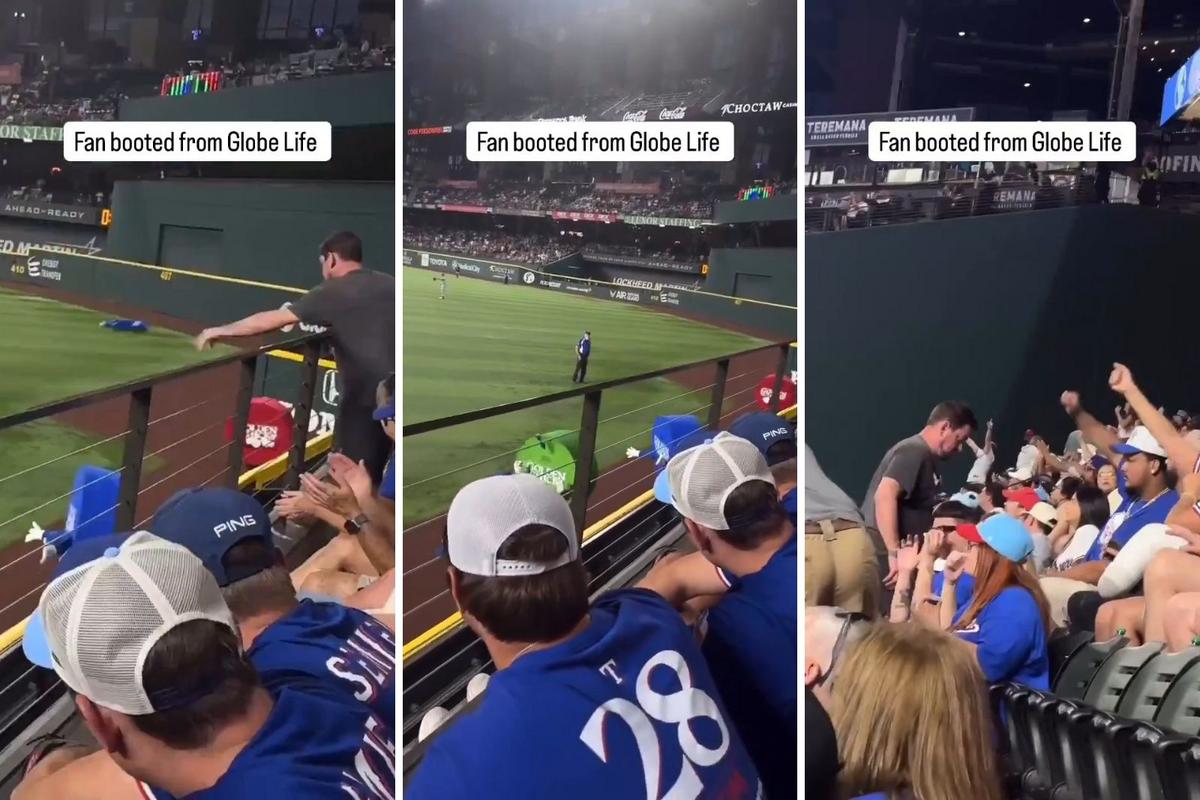 Fan Thrown Out of Rangers Game After Shocking Beer Toss