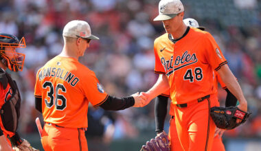 Orioles DFA Gibson, Cowser talks about recovery from fractured thumb
