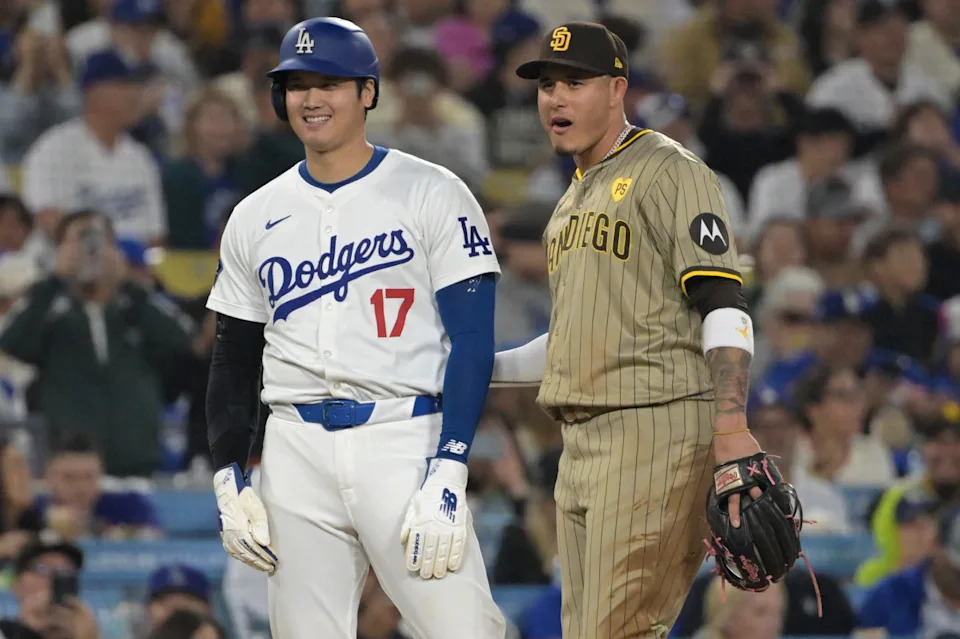 Los Angeles Dodgers designated hitter Shohei Ohtani and San Diego Padres third baseman Manny Machado in 2024Jayne Kamin-Oncea-Imagn Images