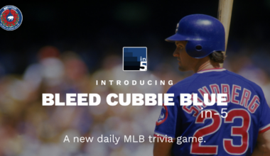 Your daily Cubs trivia game, Wednesday edition