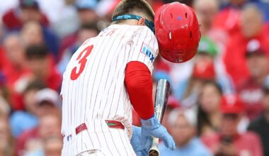 Phillies' Bryce Harper, "still super sore," opens up about being hit by pitch vs. Braves