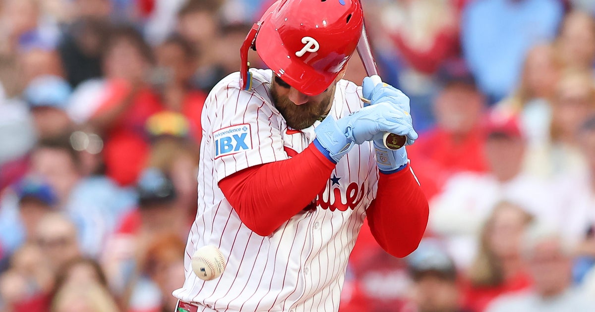 Bryce Harper to miss at least Game 1 of Phillies vs. Braves doubleheader after being hit by pitch