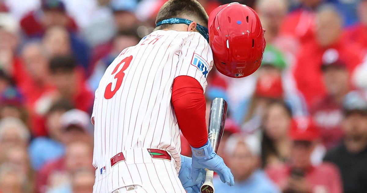 Phillies' Bryce Harper, "still super sore," opens up about being hit by pitch vs. Braves