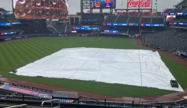 Friday's Mets-Dodgers game currently in a rain delay - SNY