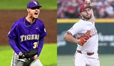 Kade Anderson, Zach Root, Arkansas baseball, Arkansas vs LSU