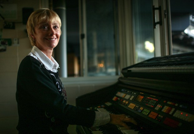 White Sox organist Nancy Faust at the park on Oct. 1, 2010, just ahead of her final games. (E. Jason Wambsgans/ Chicago Tribune)