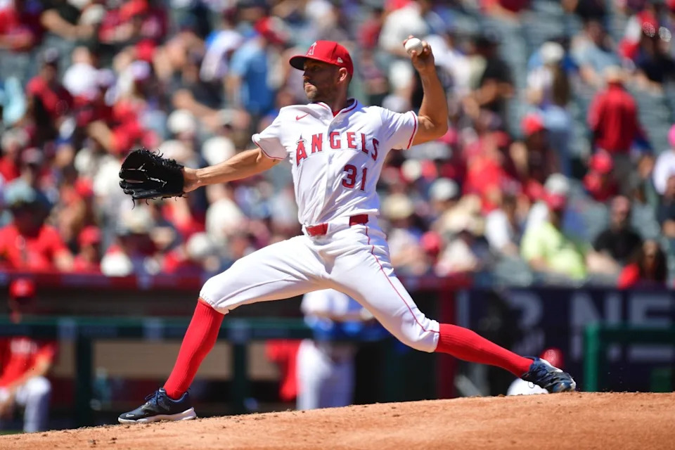 Anaheim Angels starter Tyler Anderson is among the starters expected to be traded this season.© Gary A&period; Vasquez-Imagn Images