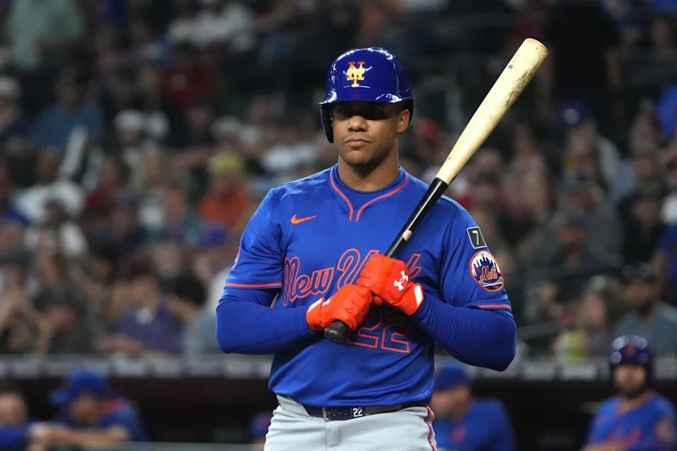 New York Mets outfielder Juan Soto is ready to face the New York Yankees in the Subway Series.Rick Scuteri-Imagn Images