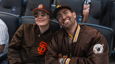 Popular Hollywood actress Emma Stone spotted cheering for Padres' pitcher after he struck out Aaron Judge