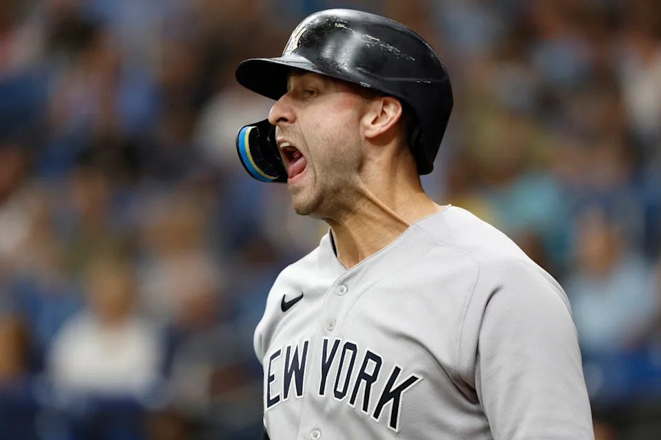 New York Yankees left fielder Joey GalloKim Klement-Imagn Images