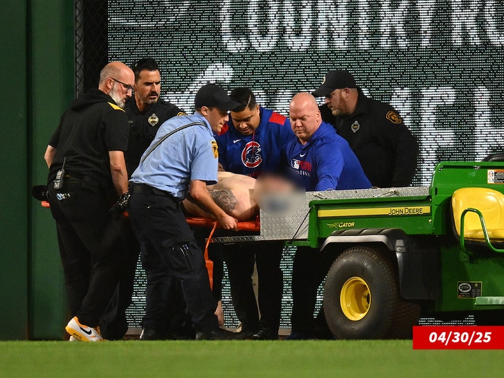 mlb pirates fan carted off field getty 2
