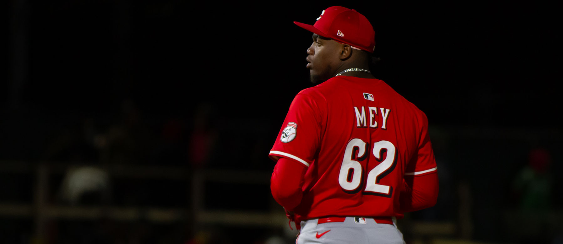 Reds reliever Luis Mey seems to be dialing back his velocity