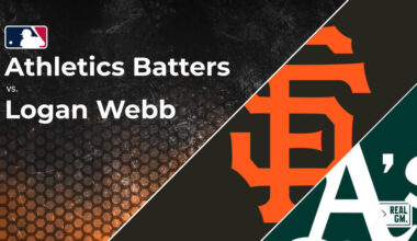 Athletics vs. Logan Webb and the Giants: Batter vs. Pitcher Stats and Odds | May 16