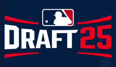 MLB Draft Logo Primary Dark Logo (2025) - The 2025 MLB Draft logo features a new design for the event for the first time in four years.