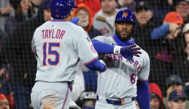 Mets' Starling Mate gets first start in left field since 2017